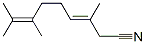 CAS 登录号：67952-54-9， 3,7,8-三甲基壬-3,7-二烯腈