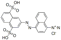CAS 登录号：67969-94-2， 4-[(4,8-二磺基-2-萘基)偶氮]萘-1-重氮鎓氯化物