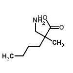 CAS 登录号：68019-25-0， 2-(氨基甲基)-2-甲基己酸