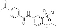 CAS 登录号：680618-04-6， 5-[(4-乙酰基苯甲酰基)氨基]-2-乙氧基苯磺酰氯