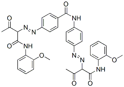 CAS#: 68155-71-5, 4-[[1-[[(2-Methoxyphenyl)Amino]Carbonyl]-2-Oxopropyl]Azo]-N-[4-[[1-[[(2-Methoxyphenyl)Amino]Carbonyl]-2-Oxopropyl]Azo]Phenyl]Benzamide