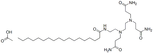 CAS#: 68214-48-2, N-[2-[(3-Amino-3-Oxopropyl)[2-[Bis(3-Amino-3-Oxopropyl)Amino]Ethyl]Amino]Ethyl]Stearamide Monoacetate