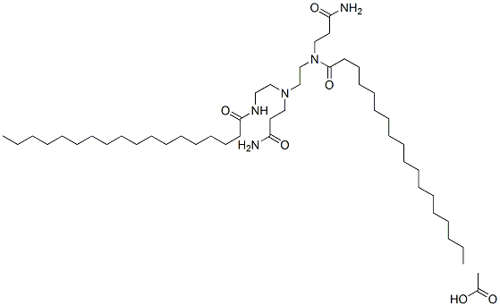 CAS 登录号：68214-50-6， N-(3-氨基-3-氧代丙基)-N-[2-[(3-氨基-3-氧代丙基)[2-(硬脂酰氨基)乙基]氨基]乙基]硬脂酰胺单乙酸盐