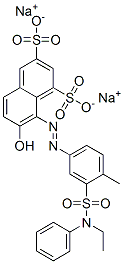 CAS 登录号：68214-56-2， 8-[[3-[(乙基苯基氨基)磺酰基]-4-甲基苯基]偶氮]-7-羟基萘-1,3-二磺酸二钠