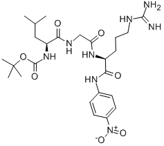 CAS 登录号：68223-96-1， N-T-叔丁氧羰基-亮氨酰-甘氨酰-精氨酰对硝基苯胺