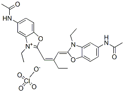 CAS 登录号：68239-68-9， 5-(乙酰氨基)-2-[2-[[5-(乙酰氨基)-3-乙基-3H-苯并恶唑-2-亚基]甲基]丁-1-烯基]-3-乙基苯并恶唑鎓高氯酸盐