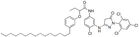 CAS#: 68239-71-4, N-[4-Chloro-3-[[4,5-Dihydro-5-Oxo-1-(2,4,6-Trichlorophenyl)-1H-Pyrazol-3-Yl]Amino]Phenyl]-2-(3-Pentadecylphenoxy)Butyramide