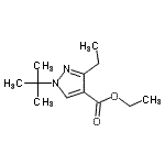 CAS#: 682757-45-5, Ethyl 3-ethyl-1-(2-methyl-2-propanyl)-1H-pyrazole-4-carboxylate