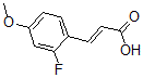 CAS 登录号：682805-00-1， 3-(2-氟-4-甲氧基苯基)-2-丙烯酸