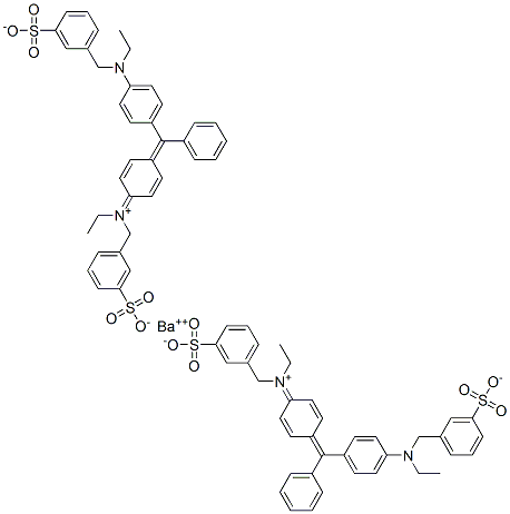 CAS#: 68399-73-5, N-Ethyl-N-(4-((4-(Ethyl((3-Sulfophenyl)Methyl)Amino)Phenyl)Phenylmethylene)-2,5-Cyclohexadien-1-Ylidene)-3-Sulfo-Benzenemethanaminium Inner Salt, Barium Salt