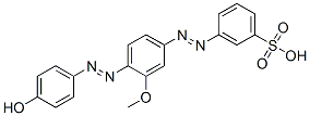 CAS 登录号：68400-41-9， 3-[[4-[(4-羟基苯基)偶氮]-3-甲氧基苯基]偶氮]苯磺酸