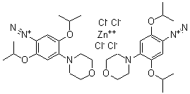 CAS#: 68413-64-9, 2,5-Bis(1-Methylethoxy)-4-(Morpholino)Benzenediazonium Tetrachlorozincate (2:1)