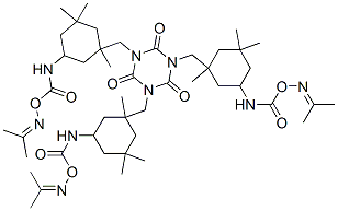 CAS#: 68426-00-6, 1,3,5-Tris[[5-[[[(Isopropylideneamino)Oxy]Carbonyl]Amino]-1,3,3-Trimethylcyclohexyl]Methyl]-1,3,5-Triazine-2,4,6(1H,3H,5H)-Trione