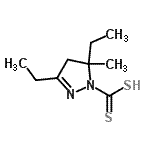 CAS#: 684643-31-0, 3,5-Diethyl-5-methyl-4,5-dihydro-1H-pyrazole-1-carbodithioic acid