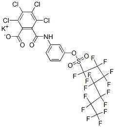 CAS#: 68541-01-5, Potassium 2,3,4,5-Tetrachloro-6-[[[3-[[(Pentadecafluoroheptyl)Sulphonyl]Oxy]Phenyl]Amino]Carbonyl]Benzoate
