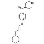 CAS 登录号：685871-07-2， 1-哌嗪基{4-[3-(1-哌啶基)丙氧基]苯基}甲酮