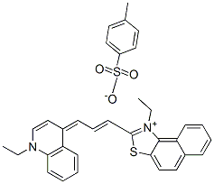 CAS 登录号：68758-65-6， 1-乙基-2-[3-(1-乙基-1H-喹啉-4-亚基)-1-丙烯基]萘并[1,2-d]噻唑鎓对甲苯磺酸盐