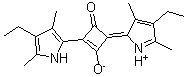 CAS 登录号：68842-63-7， (4E)-4-(4-乙基-3,5-二甲基-2H-吡咯鎓-2-亚基)-2-(4-乙基-3,5-二甲基-1H-吡咯-2-基)-3-氧代-1-环丁烯-1-醇