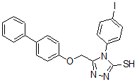 CAS#: 68869-51-2, 5-(4-Biphenoxymethyl)-1-(4-Iodophenyl)-S-Triazole-2-Thiol