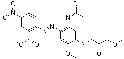 CAS#: 68901-08-6, N-[2-[(2,4-Dinitrophenyl)Azo]-5-[(2-Hydroxy-3-Methoxypropyl)Amino]-4-Methoxyphenyl]-Acetamide