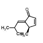 CAS 登录号：689290-74-2， (4R,5E)-4-甲基-5-(2-甲基丙亚基)-2-环戊烯-1-酮