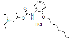 CAS#: 68931-03-3, 2-(Heptyloxy)carbanilic acid 2-(diethylamino)-1-methylethyl ester hydrochloride