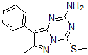 CAS#: 690275-78-6, 7-Methyl-4-(Methylthio)-8-Phenyl-Pyrazolo[1,5-a]-1,3,5-Triazin-2-Amine