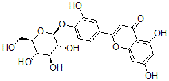 CAS#: 6920-38-3, 2-[4-(beta-D-Glucopyranosyloxy)-3-Hydroxyphenyl]-5,7-Dihydroxy-4H-1-Benzopyran-4-One