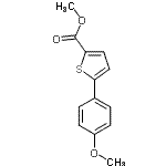 CAS 登录号：69202-21-7， 甲基5-(4-甲氧基苯基)-2-噻吩羧酸酯