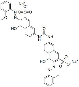 CAS#: 69205-10-3, Disodium 4-Hydroxy-7-[[[[5-Hydroxy-6-[(2-Methoxyphenyl)Azo]-7-Sulphonato-2-Naphthyl]Amino]Carbonyl]Amino]-3-[(O-Tolyl)Azo]Naphthalene-2-Sulphonate