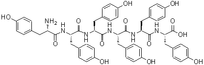 CAS 登录号：6934-38-9， L-酪氨酰-L-酪氨酰-L-酪氨酰-L-酪氨酰-L-酪氨酰-L-酪氨酸