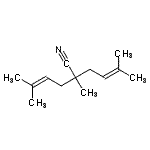 CAS#: 69340-56-3, 2,5-Dimethyl-2-(3-methyl-2-buten-1-yl)-4-hexenenitrile