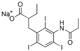 CAS 登录号：69382-16-7， 2-乙基-3-(3-丙酰基氨基-2,4,6-三碘苯基)丙酸钠盐