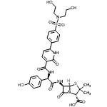 CAS#: 69414-41-1, (2S,5R,6R)-6-{[(2R)-2-{[(6-{4-[Bis(2-hydroxyethyl)sulfamoyl]phenyl}-2-oxo-1,2-dihydro-3-pyridinyl)carbonyl]amino}-2-(4-hydroxyphenyl)acetyl]amino}-3,3-dimethyl-7-oxo-4-thia-1-azabicyclo[3.2.0]heptane- 2-carboxylic acid
