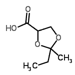 CAS 登录号：694429-19-1， 2-乙基-2-甲基-1,3-二氧戊环-4-羧酸