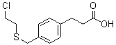 CAS 登录号：6951-12-8， 4-[[(2-氯乙基)硫代]甲基]-苯丙酸