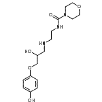 CAS#: 69630-22-4, N-(2-{[2-Hydroxy-3-(4-hydroxyphenoxy)propyl]amino}ethyl)-4-morpholinecarboxamide