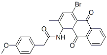 CAS 登录号：69657-94-9， N-(4-溴-2-甲基-9,10-二氧代-蒽-1-基)-2-(4-甲氧基苯基)乙酰胺