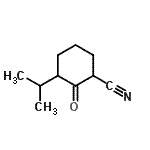 CAS 登录号：69843-86-3， 3-异丙基-2-氧代环己烷甲腈