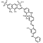 CAS 登录号：69929-14-2， 5-氨基-3-{[4-({4-[(4-苯胺基-2-羟基苯基)偶氮]苯基}氨基)-3-磺基苯基]偶氮}-4-羟基-2,7-萘二磺酸