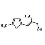 CAS 登录号：69978-24-1， (2E)-2-甲基-3-(5-甲基-2-呋喃基)-2-丙烯-1-醇
