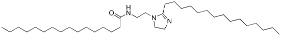 CAS 登录号：70055-53-7， N-[2-(4,5-二氢-2-十五烷基-1H-咪唑-1-基)乙基]十六碳-1-酰胺