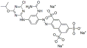 CAS#: 70210-26-3, Trisodium 7-[[2-[(Aminocarbonyl)Amino]-4-[[4-Chloro-6-(1-Methylethoxy)-1,3,5-Triazin-2-Yl]Amino]Phenyl]Azo]Naphthalene-1,3,6-Trisulphonate
