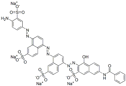 CAS 登录号：70210-31-0， 四钠8-[[4-[(4-氨基-3-磺酸基苯基)偶氮]-6-磺酸基萘基]偶氮]-5-[[6-(苯甲酰基氨基)-1-羟基-3-磺酸基-2-萘基]偶氮]萘-2-磺酸盐