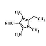 CAS 登录号：70345-80-1， 2-氨基-5-乙基-1,4-二甲基-1H-吡咯-3-甲腈