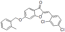 CAS#: 7048-24-0, 2-(2,4-Dichlorobenzylidene)-6-(2-methylbenzyl)oxy-benzofuran-3-one
