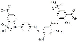 CAS 登录号：70660-45-6， 3-[[2,4-二氨基-5-[[4-(4-硝基-2-磺基苯胺基)苯基]偶氮]苯基]偶氮]-5-磺基水杨酸