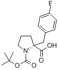 CAS 登录号：706806-64-6， 叔丁氧羰基-(R)-alpha-(4-氟苄基)-脯氨酸