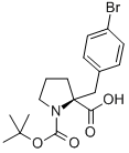CAS 登录号：706806-77-1， 叔丁氧羰基-(S)-alpha-(4-溴苄基)-脯氨酸
