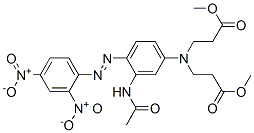 CAS 登录号：70729-65-6， 甲基 N-(3-(乙酰氨基)-4-((2,4-二硝基苯基)偶氮)苯基)-N-(3-甲氧基-3-氧代丙基)-beta-丙氨酸酯
